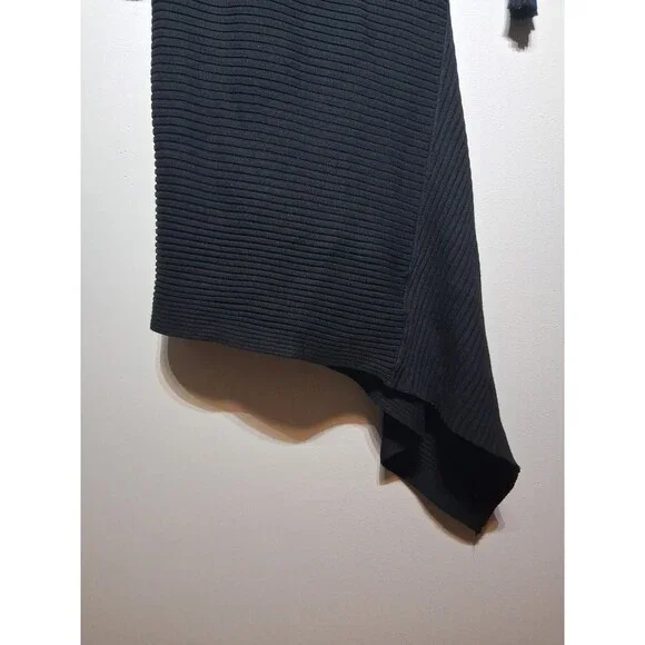 Love Token Black Asymmetrical Knit Sweater Dress Long Sleeve Size L/12 NWT - Picture 5 of 8